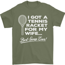 A Tennis Racket for My Wife Best Swap Ever! Mens T-Shirt Cotton Gildan Military Green