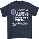 A Tennis Racket for My Wife Best Swap Ever! Mens T-Shirt Cotton Gildan Navy Blue