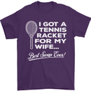 A Tennis Racket for My Wife Best Swap Ever! Mens T-Shirt Cotton Gildan Purple