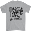 A Tennis Racket for My Wife Best Swap Ever! Mens T-Shirt Cotton Gildan Sports Grey