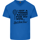 A Tennis Racket for My Wife Best Swap Ever! Mens V-Neck Cotton T-Shirt Royal Blue
