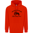 A Tractor for My Wife Funny Farming Farmer Mens 80% Cotton Hoodie Bright Red
