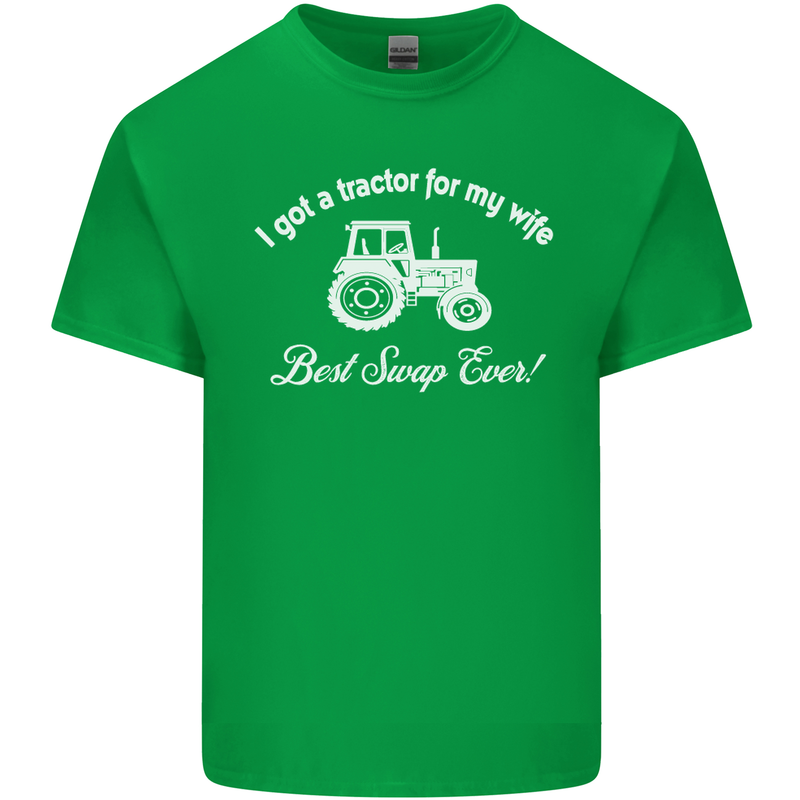 A Tractor for My Wife Funny Farming Farmer Mens Cotton T-Shirt Tee Top Irish Green