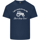 A Tractor for My Wife Funny Farming Farmer Mens Cotton T-Shirt Tee Top Navy Blue