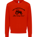 A Tractor for My Wife Funny Farming Farmer Mens Sweatshirt Jumper Bright Red