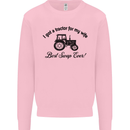 A Tractor for My Wife Funny Farming Farmer Mens Sweatshirt Jumper Light Pink