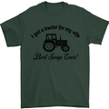 A Tractor for My Wife Funny Farming Farmer Mens T-Shirt Cotton Gildan Forest Green