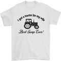 A Tractor for My Wife Funny Farming Farmer Mens T-Shirt Cotton Gildan White
