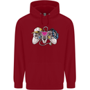 A Video Game Console Controller Childrens Kids Hoodie Red