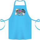 A Video Game Console Controller Cotton Apron 100% Organic Turquoise