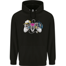 A Video Game Console Controller Mens 80% Cotton Hoodie Black
