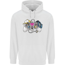 A Video Game Console Controller Mens 80% Cotton Hoodie White