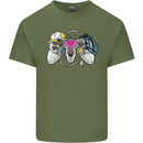 A Video Game Console Controller Mens Cotton T-Shirt Tee Top Military Green
