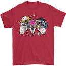A Video Game Console Controller Mens T-Shirt 100% Cotton Red