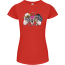 A Video Game Console Controller Womens Petite Cut T-Shirt Red