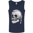 A Viking Skull Mens Vest Tank Top Navy Blue