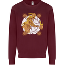A Viking With a Hammer Thor Tribal Valhalla Kids Sweatshirt Jumper Maroon