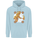 A Viking With a Hammer Thor Tribal Valhalla Mens 80% Cotton Hoodie Light Blue