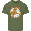A Viking With a Hammer Thor Tribal Valhalla Mens Cotton T-Shirt Tee Top Military Green