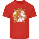 A Viking With a Hammer Thor Tribal Valhalla Mens Cotton T-Shirt Tee Top Red