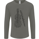 A Violin Cello Mens Long Sleeve T-Shirt Charcoal