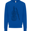 A Violin Cello Mens Sweatshirt Jumper Royal Blue