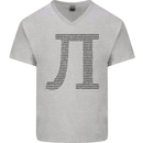 A Violin Cello Mens V-Neck Cotton T-Shirt Sports Grey