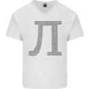 A Violin Cello Mens V-Neck Cotton T-Shirt White