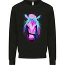A Watercolour Horse Kids Sweatshirt Jumper Black