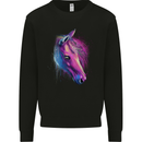 A Watercolour Horse Mens Sweatshirt Jumper Black