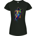 A Watercolour Horse Womens Petite Cut T-Shirt Black