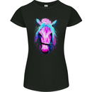 A Watercolour Horse Womens Petite Cut T-Shirt Black