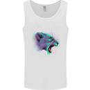 A Watercolour Lion Mens Vest Tank Top White