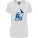 A Watercolour Wolf Womens Wider Cut T-Shirt White