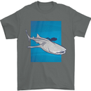 A Whale Shark and Scuba Diver Mens T-Shirt Cotton Gildan Charcoal