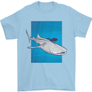 A Whale Shark and Scuba Diver Mens T-Shirt Cotton Gildan Light Blue