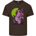 A Zombie Unicorn Funny Halloween Horror Mens Cotton T-Shirt Tee Top Dark Chocolate