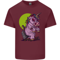A Zombie Unicorn Funny Halloween Horror Mens Cotton T-Shirt Tee Top Maroon