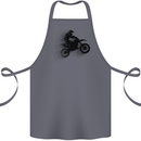 Abstract Motocross Rider Dirt Bike Cotton Apron 100% Organic Steel