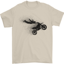 Abstract Motocross Rider Dirt Bike Mens T-Shirt Cotton Gildan Sand