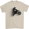 Abstract Motocross Rider Dirt Bike Mens T-Shirt Cotton Gildan Sand
