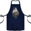 Abstract Scuba Diver Diving Dive Cotton Apron 100% Organic Navy Blue