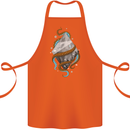 Abstract Scuba Diver Diving Dive Cotton Apron 100% Organic Orange