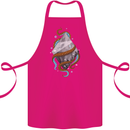 Abstract Scuba Diver Diving Dive Cotton Apron 100% Organic Pink