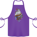 Abstract Scuba Diver Diving Dive Cotton Apron 100% Organic Purple