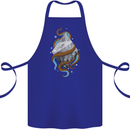 Abstract Scuba Diver Diving Dive Cotton Apron 100% Organic Royal Blue