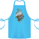 Abstract Scuba Diver Diving Dive Cotton Apron 100% Organic Turquoise