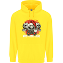 Acid Christmas Skulls Childrens Kids Hoodie Yellow