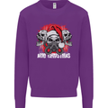 Acid Christmas Skulls Kids Sweatshirt Jumper Purple