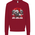 Acid Christmas Skulls Kids Sweatshirt Jumper Red